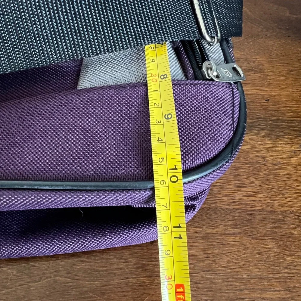 American Tourister Purple Gray Travel Boarding Bag Shoulder Strap Carry On Tote